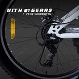 HUSTLE 21 Speed | 26T Mountain Bike/ Cycle - White Color