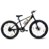 HUSTLE Gold Single Speed Fat Tyre 26T Mountain Bike/Cycle with Double Wall Alloy Rims - Black