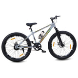 HUSTLE Gold Single Speed Fat Tyre 26T Mountain Bike/Cycle with Double Wall Alloy Rims - Grey