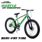 HUSTLE SINGLE SPEED 26T Mountain Fat Bike/Cycle - Green Color