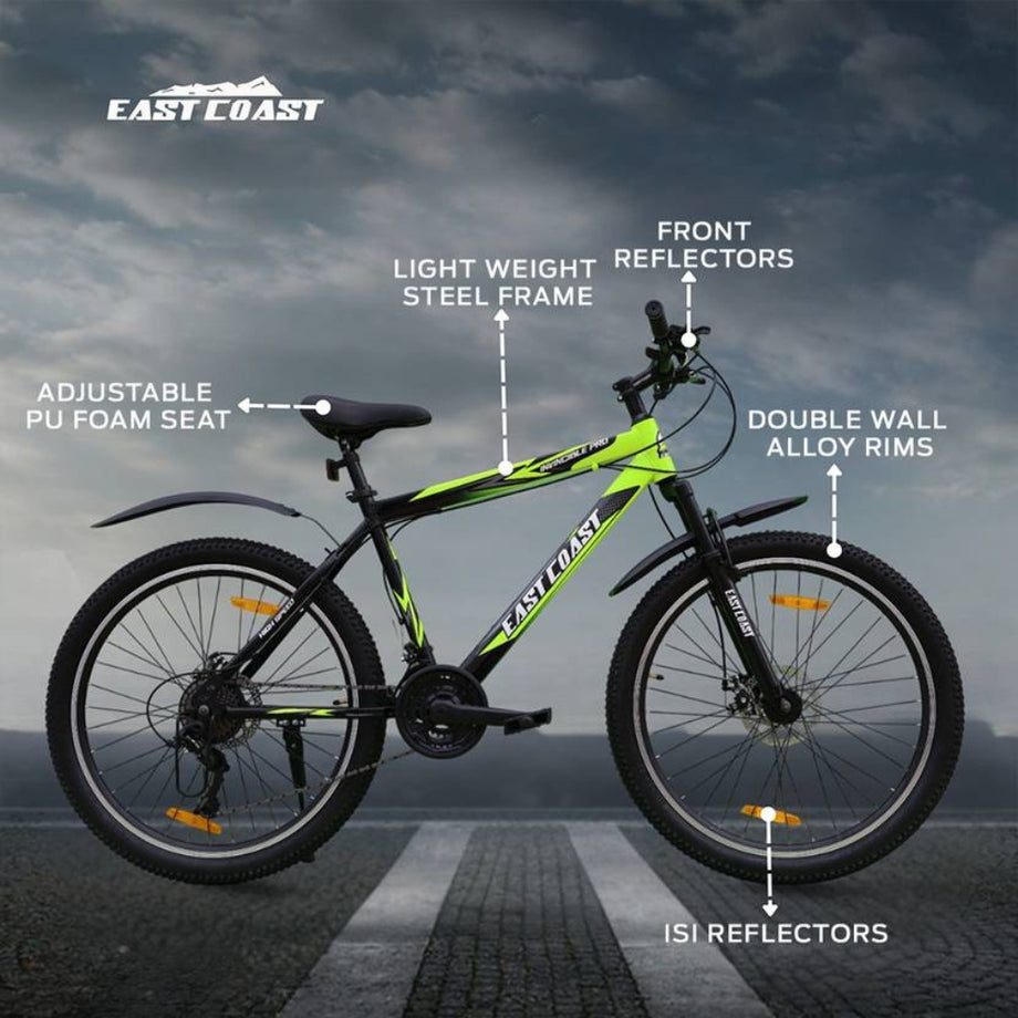 INVINCIBLE PRO 7 Speed | 26T Mountain Bicycle - Yellow Color ...