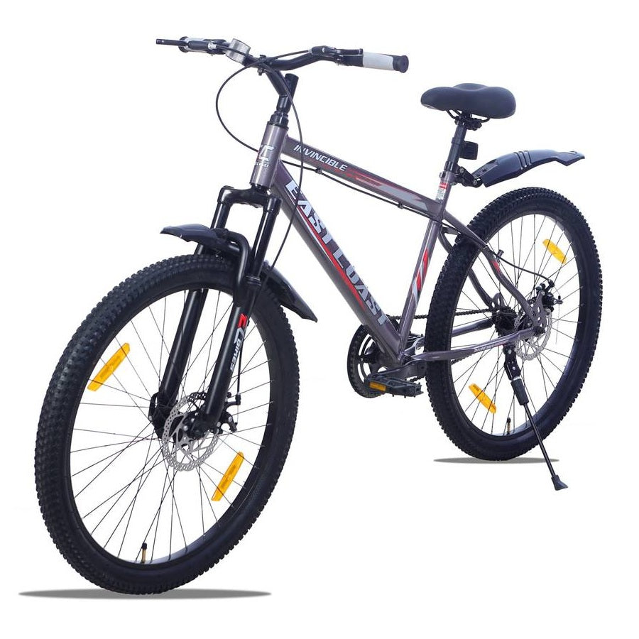 INVINCIBLE PRO SINGLE SPEED 26T Mountain Bike/Cycle - Grey Color