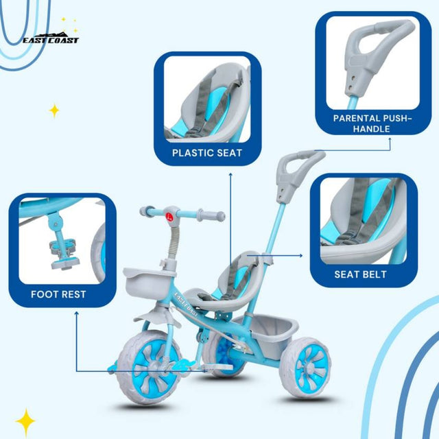 Kids Tricycle with Storage Basket – Sturdy & Stylish Ride for Toddlers