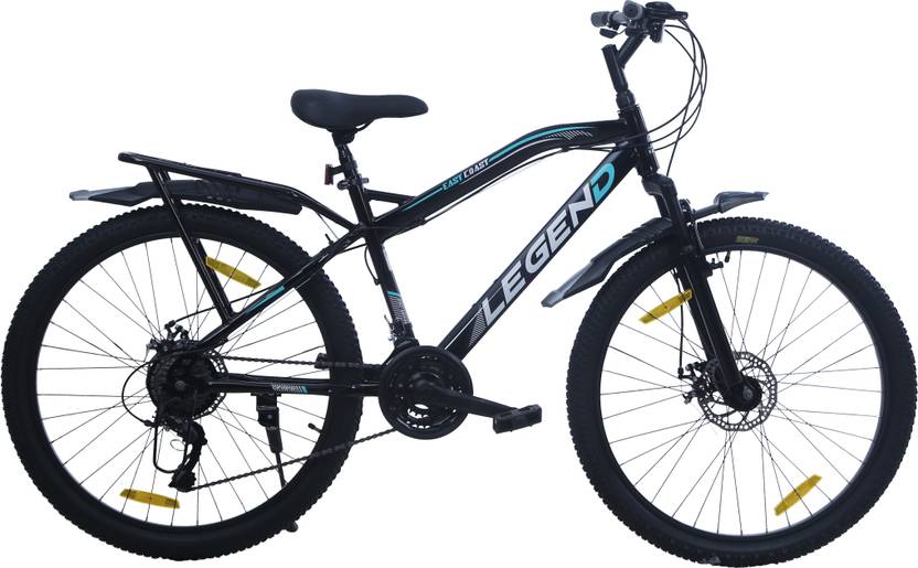 LEGEND 21 Speed | 26T Mountain Bike/Cycle with Inbuilt Carrier FS & DD Brake - Black Color