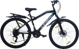 LEGEND 21 Speed | 26T Mountain Bike/Cycle with Inbuilt Carrier FS & DD Brake - Black Color