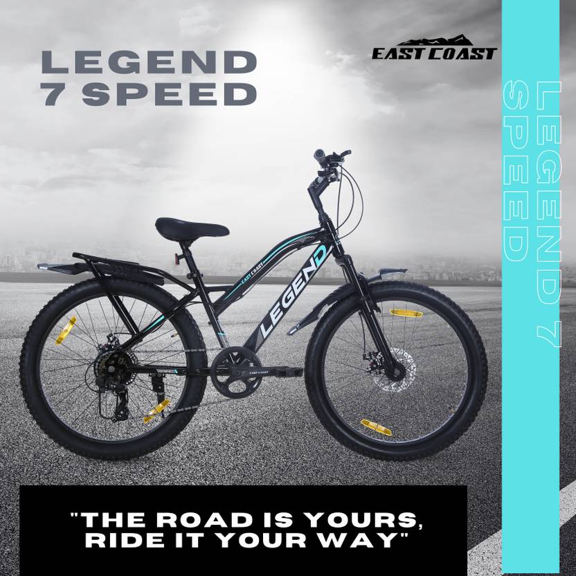 LEGEND 7 Speed | 26T Mountain Bike/Cycle - Black Color