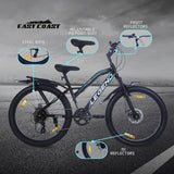LEGEND 7 Speed | 26T Mountain Bike/Cycle - Black Color