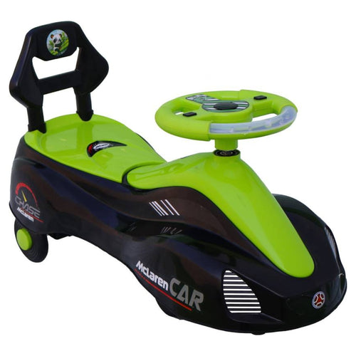 Magical Swing Push Car For Kids With LED Lights & Music Car | Ride On - Green Color