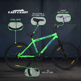 Old Skool Pro Single-Speed | 26T Mountain Bicycle with Front Suspension & DD Brakes- Green Color