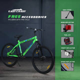 Old Skool Pro Single-Speed | 26T Mountain Bicycle with Front Suspension & DD Brakes- Green Color