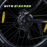 PLAYER 21 Speed | 26T Mountain Bike/Cycle with FS & DD Brake - Black Color