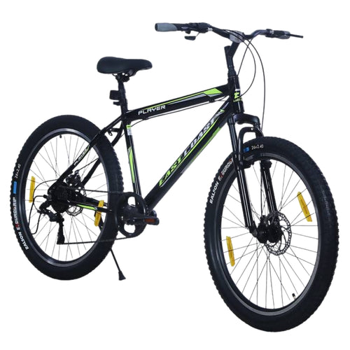 PLAYER 7 Speed | 26T Mountain Bike/Cycle with FS & DD Brake - Black Color