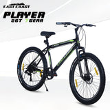 PLAYER 7 Speed | 26T Mountain Bike/Cycle with FS & DD Brake - Black Color