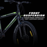 PLAYER 7 Speed | 26T Mountain Bike/Cycle with FS & DD Brake - Black Color