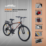 Premium City 21 Speed | 26T Mountain Bike/Cycle with Inbuilt Carrier - Black/Orange Color