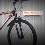Premium City 21 Speed | 26T Mountain Bike/Cycle with Inbuilt Carrier - Black/Orange Color