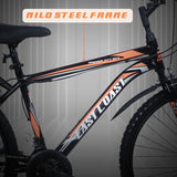 Premium City 21 Speed | 26T Mountain Bike/Cycle with Inbuilt Carrier - Black/Orange Color