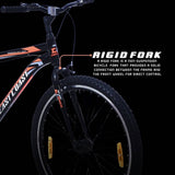 Premium City Single Speed | 27.5T Mountain Bike/Cycle - Black/Orange Color