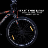 Premium City Single Speed | 27.5T Mountain Bike/Cycle - Black/Orange Color