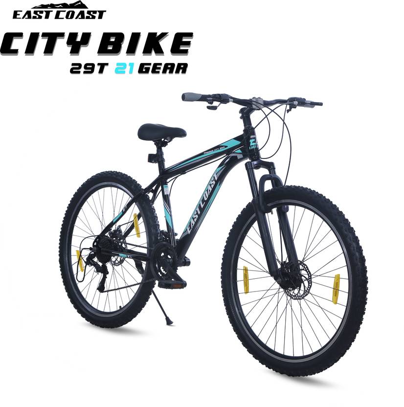 Premium City 21 Speed | 29T Mountain Bike/Cycle - Black Color