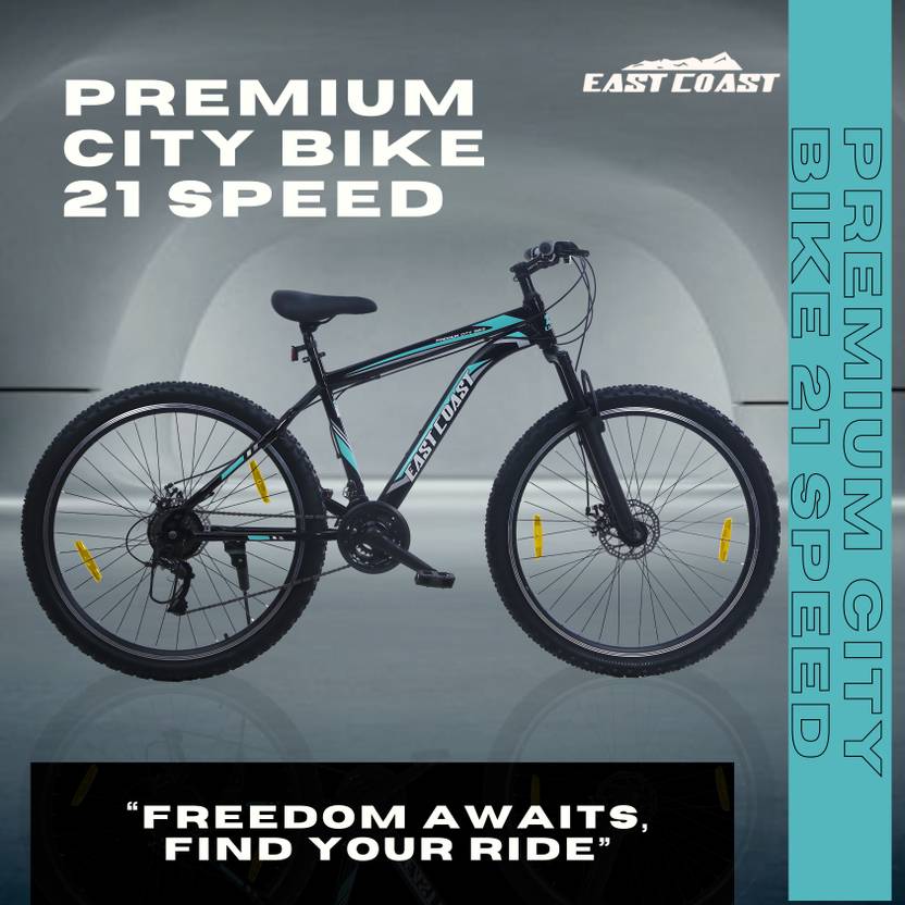 Premium City 21 Speed | 29T Mountain Bike/Cycle - Black Color