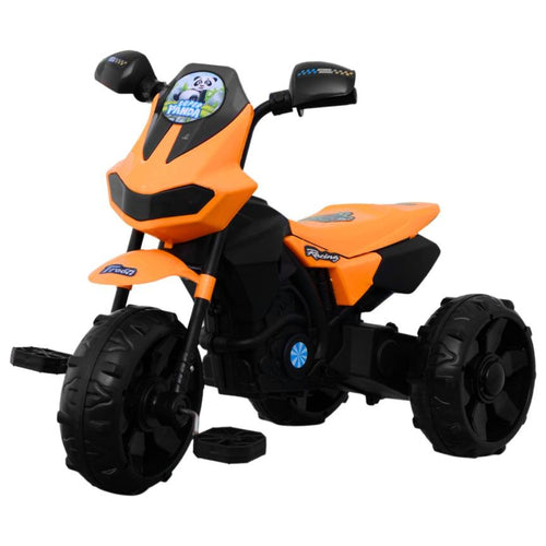 Racing Musical Tricycle for Kids With Music Horn Curved Seat Paddles - Orange Color
