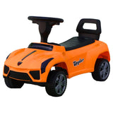 Spyder Musical Push Car For Kids With Steering | Ride On - Orange Color