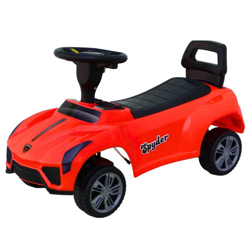 Spyder Musical Push Car For Kids With Steering |  Ride On - Red Color