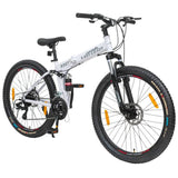 X-007 21 Speed 26T Multi-Speed Folding Bike/Cycle - White