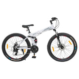 X-007 21 Speed 26T Multi-Speed Folding Bike/Cycle - White