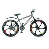 INVINCIBLE SINGLE SPEED 26T Mountain Bike/Cycle with Alloy Wheels & FS DD Brake - Grey Color