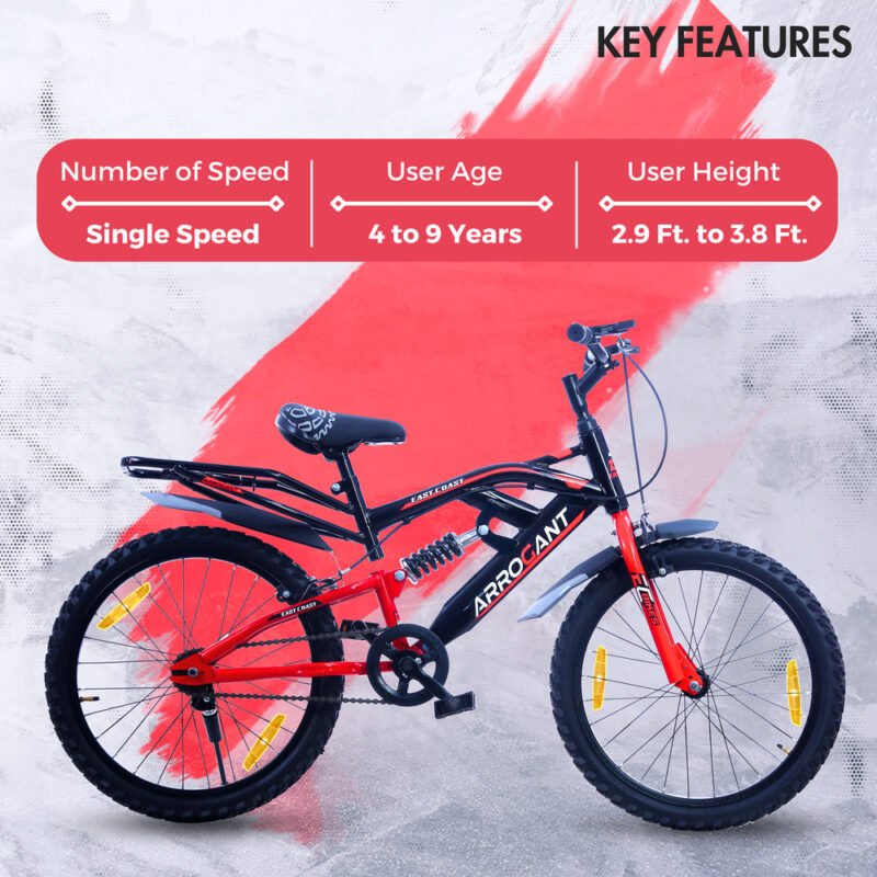 EASTCOAST ARROGANT 20T Kids Cycle with Center Suspension - Red Color