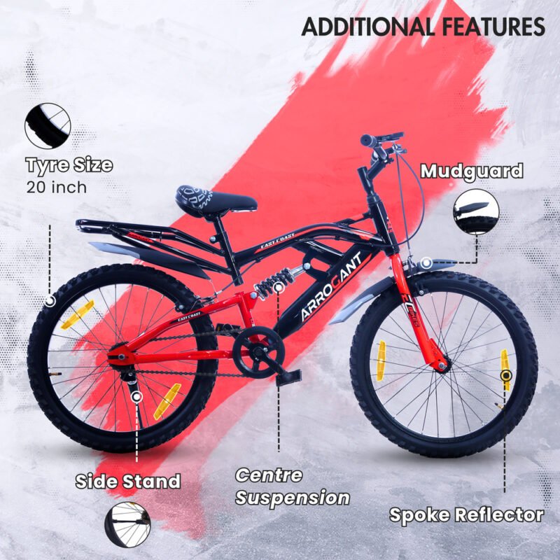 EASTCOAST ARROGANT 20T Kids Cycle with Center Suspension - Red Color