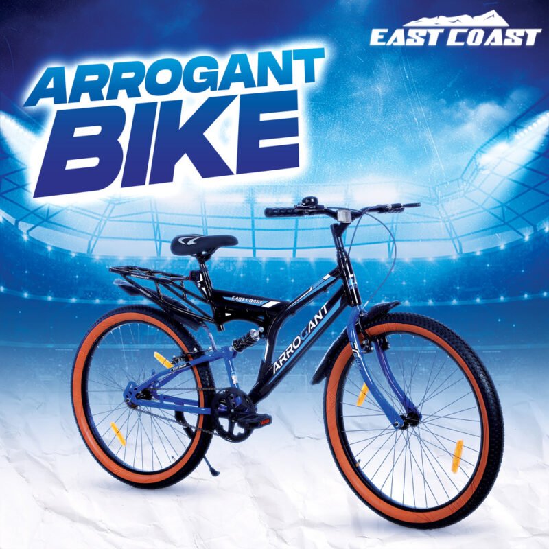 EASTCOAST ARROGANT 26T Hybrid Bicycle City Bike With Center Suspension - Blue Color