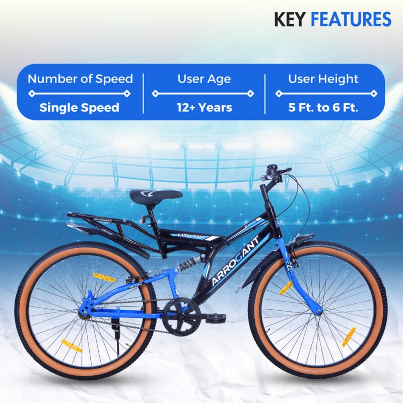 EASTCOAST ARROGANT 26T Hybrid Bicycle City Bike With Center Suspension - Blue Color