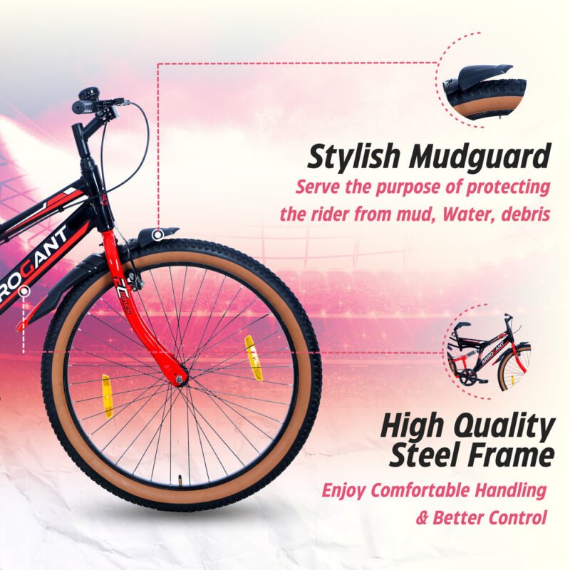 EASTCOAST ARROGANT 26T Hybrid Bicycle City Bike With Center Suspension - Red Color