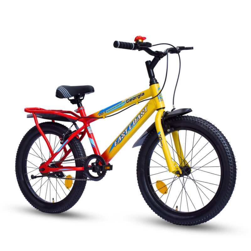 EASTCOAST Georgia Single-Speed Kids Cycle Bicycle 20T Bike for Kids - Dual Shade (Red-Yellow)