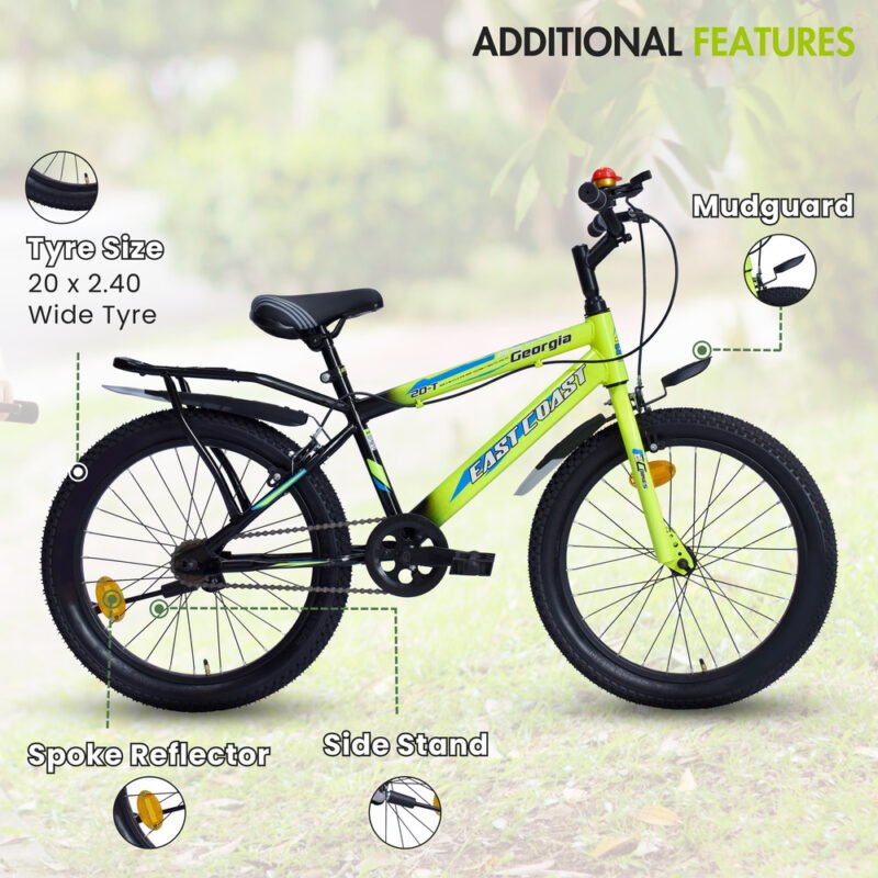 EASTCOAST Georgia Single-Speed Kids Cycle Bicycle - 20T Bike for Kids