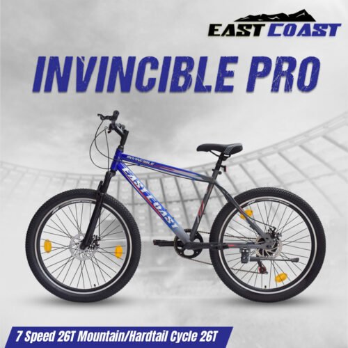 EASTCOAST INVINCIBLE PRO 7 SPEED 26T MountainHardtail Cycle - Blue Black Color