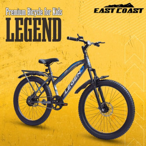 EASTCOAST LEGEND 24T Single-Speed Mountain Bicycle for Kids of 9 to15 yrs Age - Grey Color