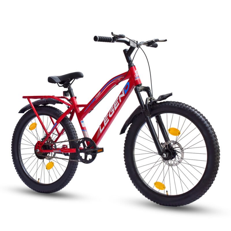 EASTCOAST LEGEND 24T Single-Speed Mountain Bicycle for Kids of 9 to15 yrs Age - Red Color