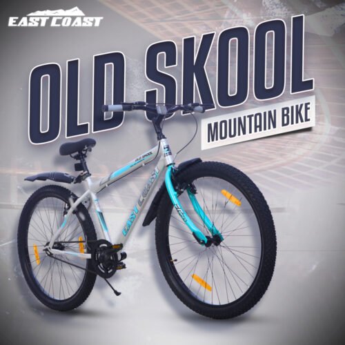 EASTCOAST Old Skool Single-Speed Cycle Bicycle 26T Mountain Bike - White Color