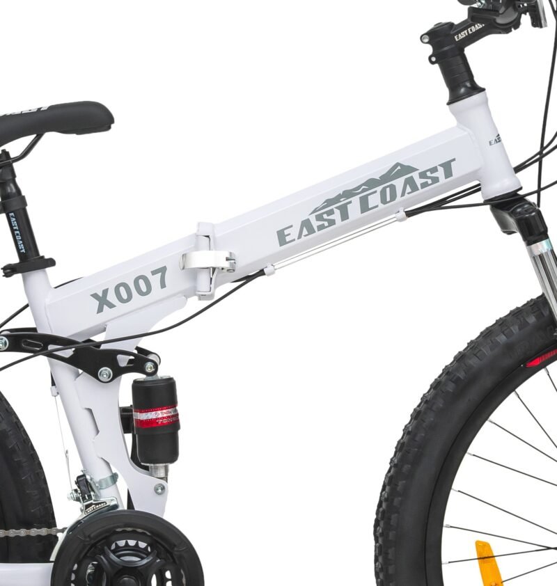 EASTCOASTX007 FoldingCycle 26TMulti-Speed Dual Suspension Disc Brakes21Speed26T
(inch)Folding Bikes/FoldingCycle(21Gear, ,White, DualSuspension) - Image 2